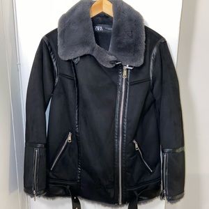 Zara Fur Jacket XS